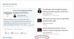 "all activity" στο Linkedin
